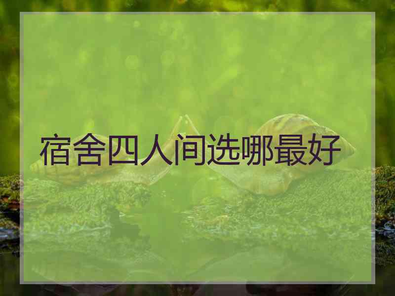 宿舍四人间选哪最好