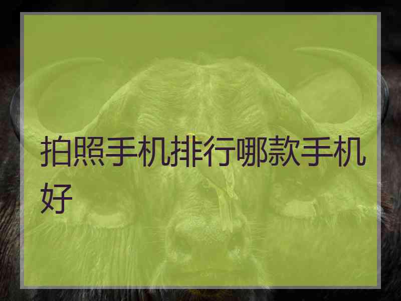 拍照手机排行哪款手机好