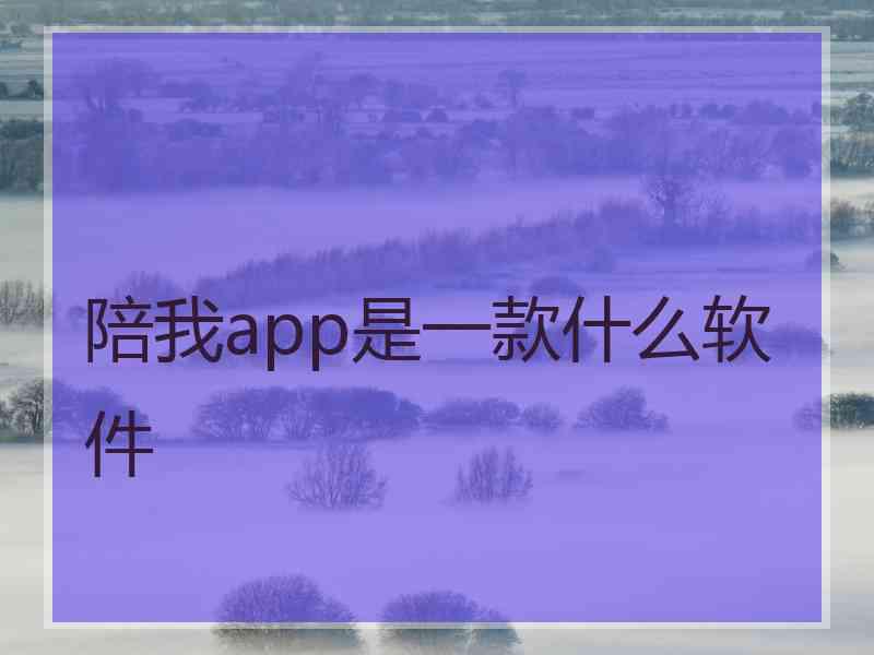 陪我app是一款什么软件