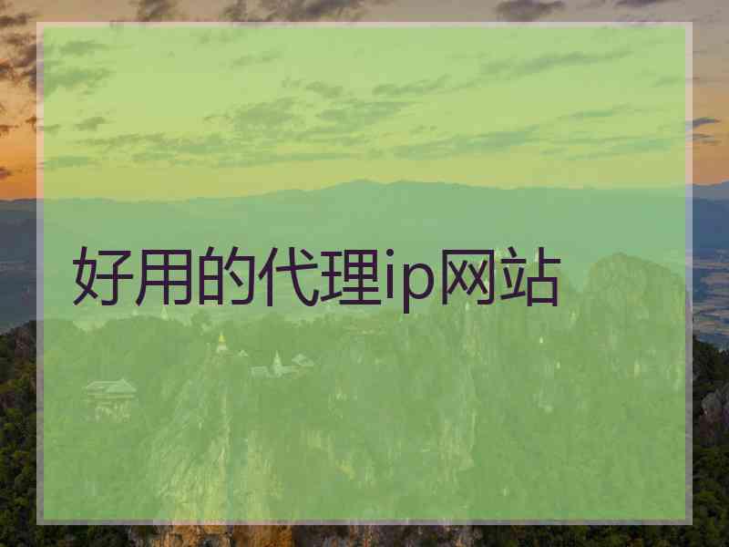 好用的代理ip网站