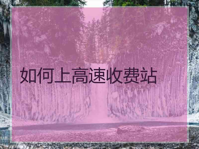 如何上高速收费站
