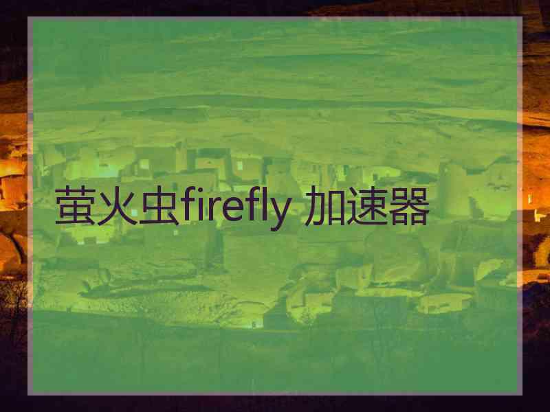 萤火虫firefly 加速器
