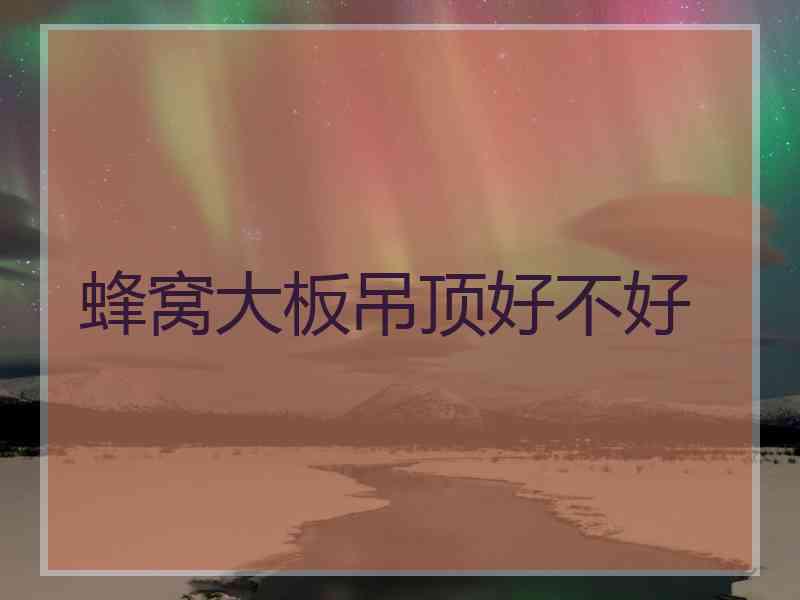 蜂窝大板吊顶好不好