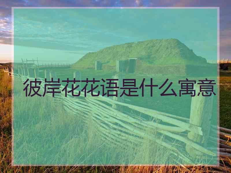彼岸花花语是什么寓意