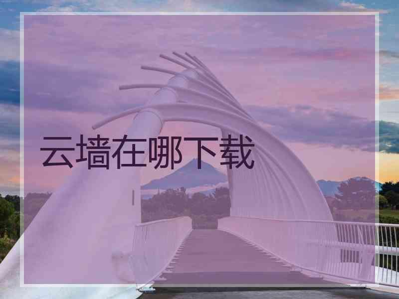 云墙在哪下载