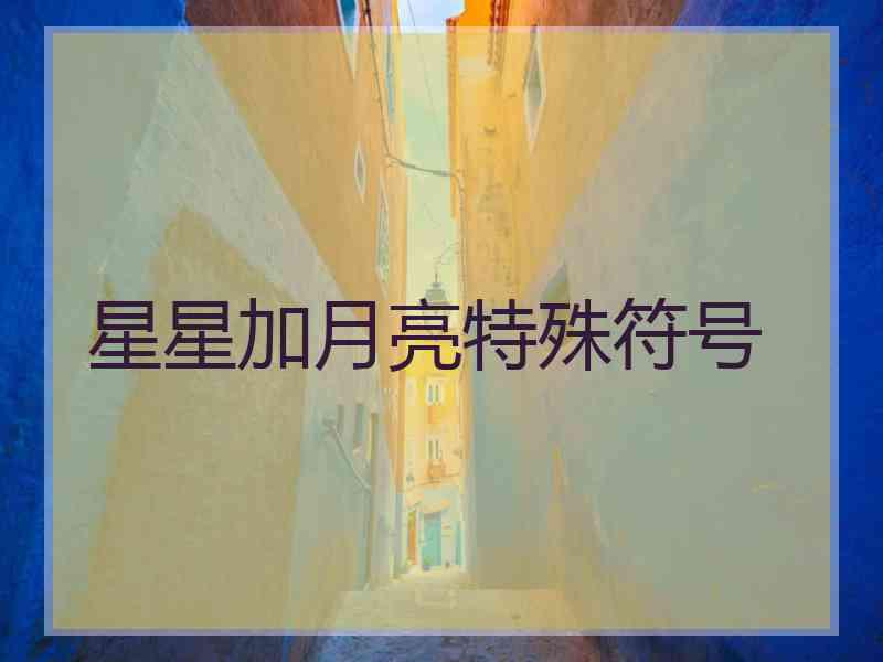 星星加月亮特殊符号