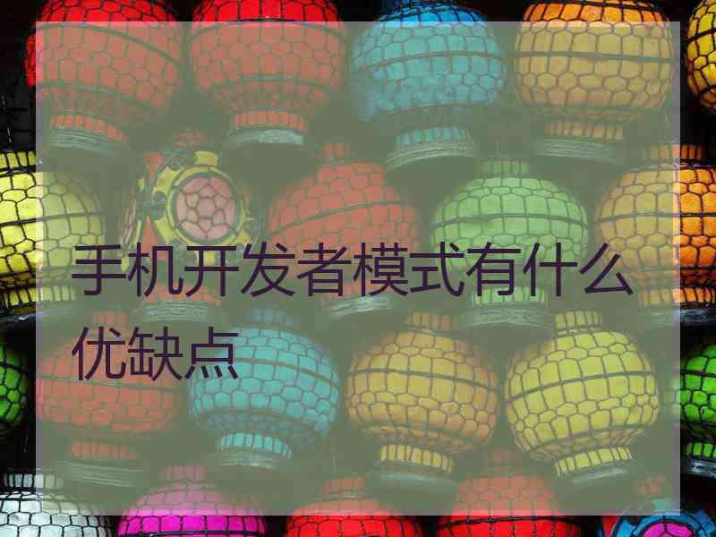 手机开发者模式有什么优缺点