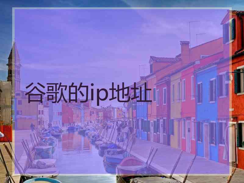 谷歌的ip地址