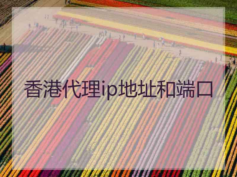 香港代理ip地址和端口