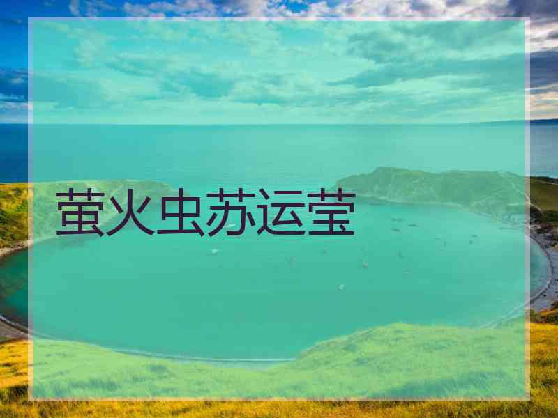 萤火虫苏运莹