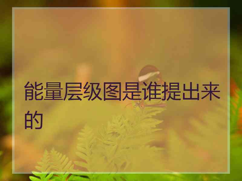 能量层级图是谁提出来的
