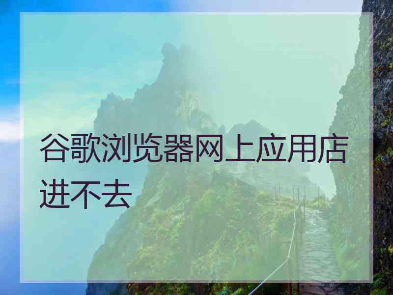 谷歌浏览器网上应用店进不去