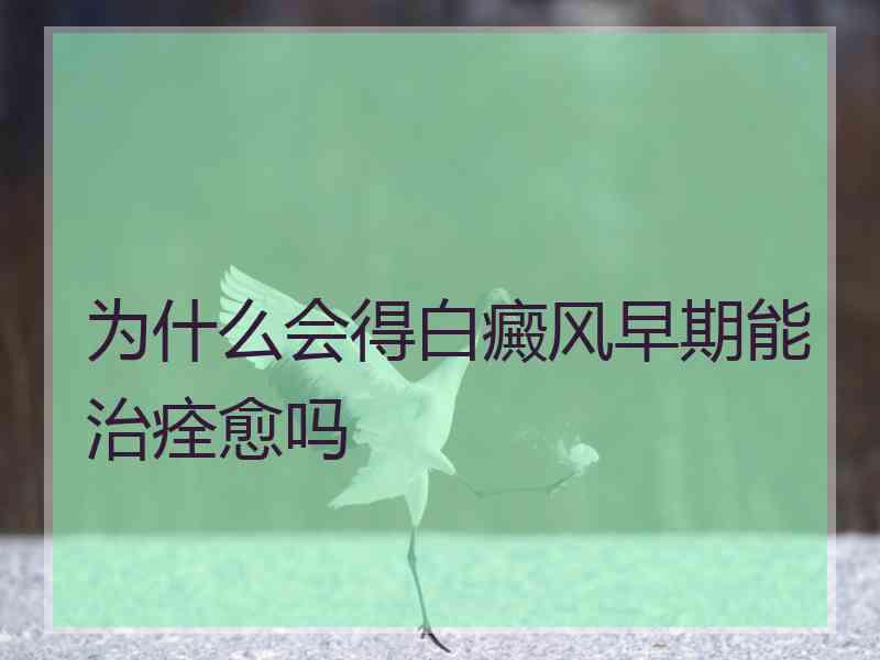 为什么会得白癜风早期能治痊愈吗