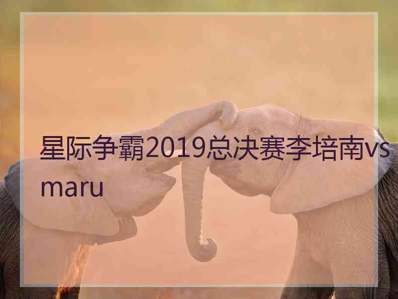 星际争霸2019总决赛李培南vsmaru
