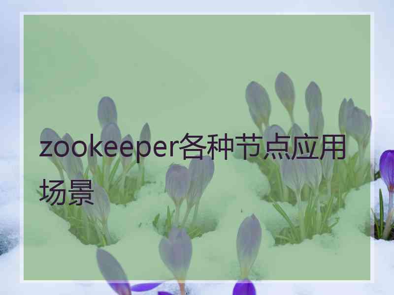 zookeeper各种节点应用场景