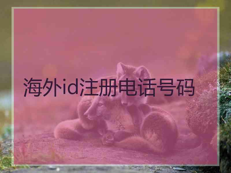 海外id注册电话号码