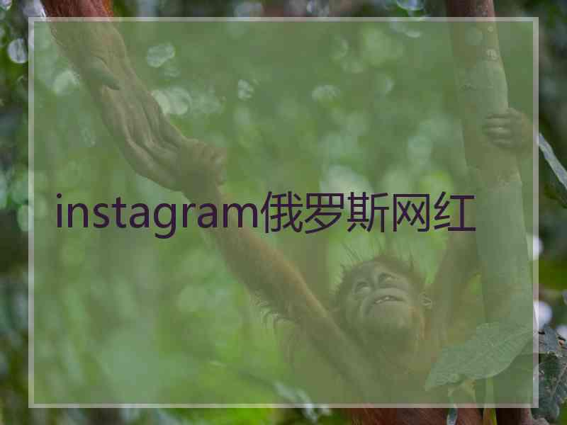instagram俄罗斯网红