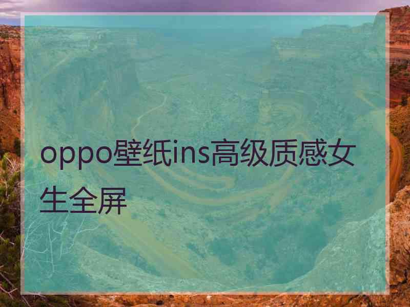 oppo壁纸ins高级质感女生全屏
