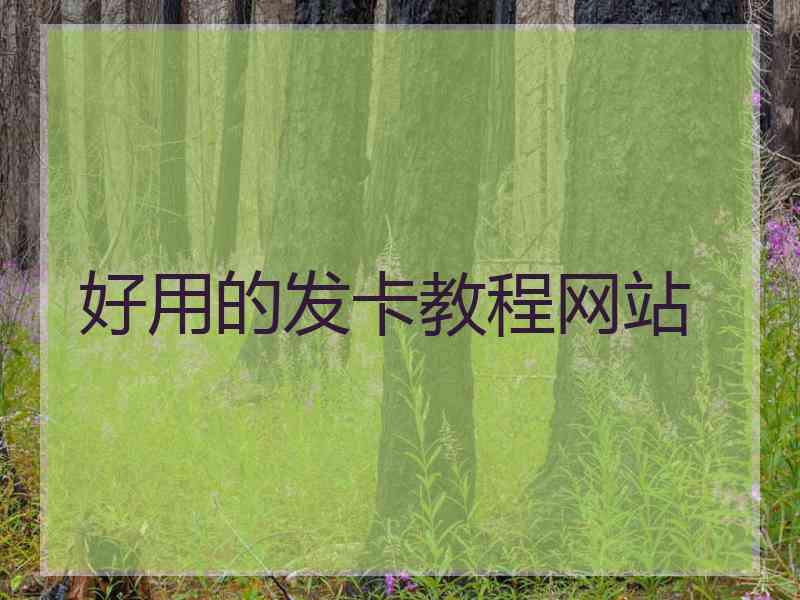 好用的发卡教程网站