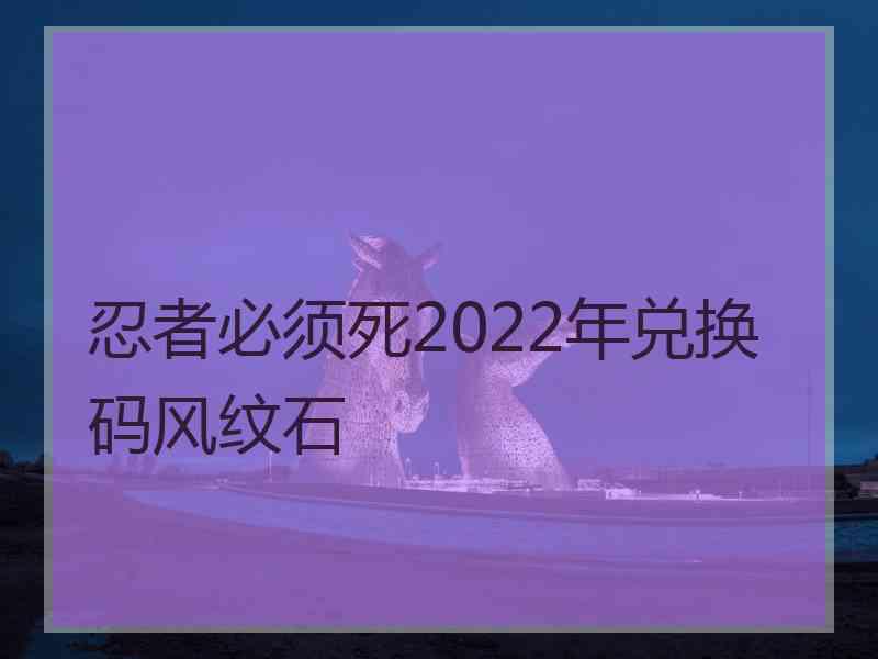 忍者必须死2022年兑换码风纹石