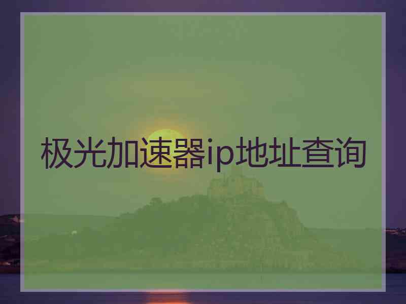 极光加速器ip地址查询