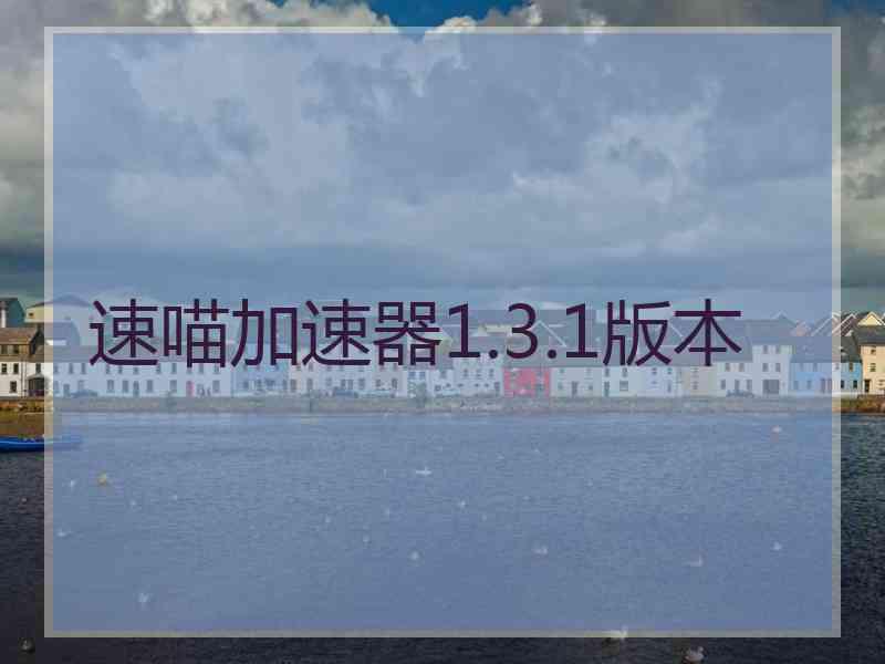 速喵加速器1.3.1版本
