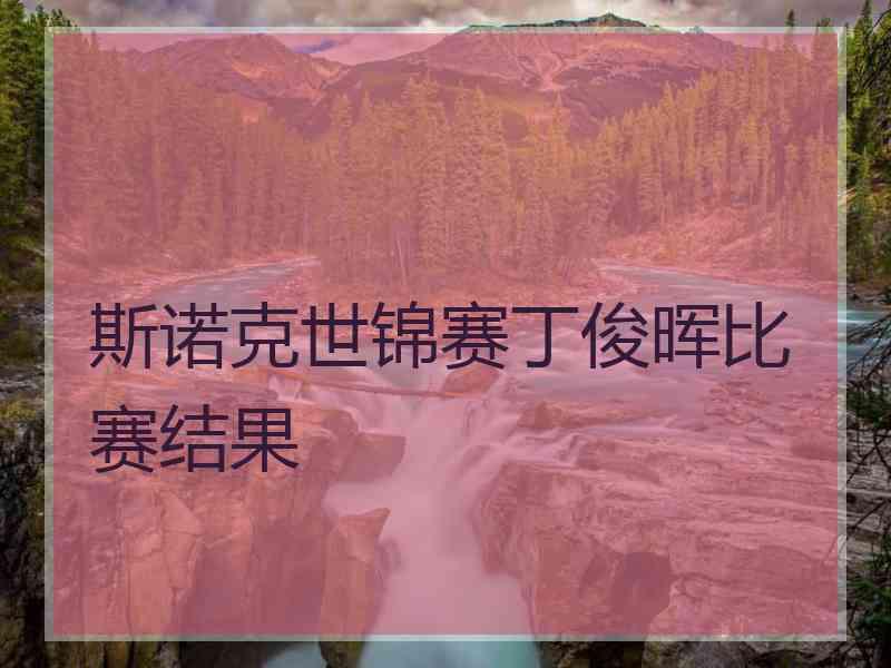斯诺克世锦赛丁俊晖比赛结果