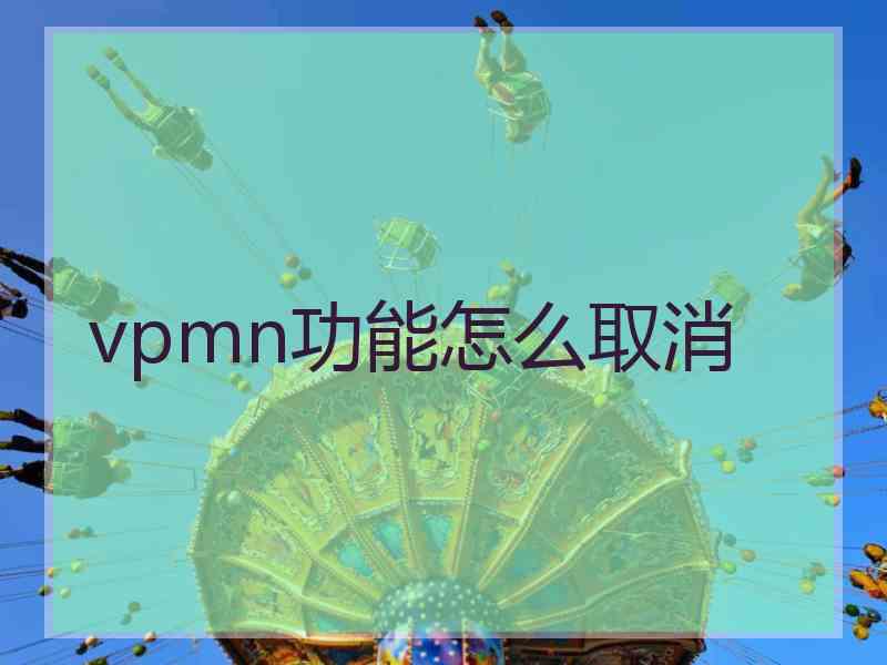 vpmn功能怎么取消