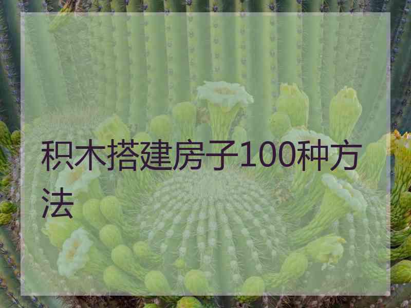 积木搭建房子100种方法