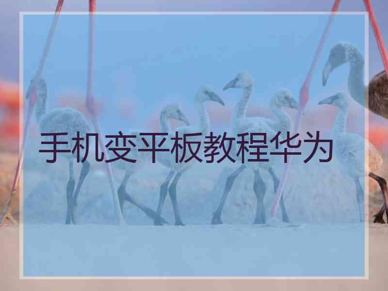 手机变平板教程华为