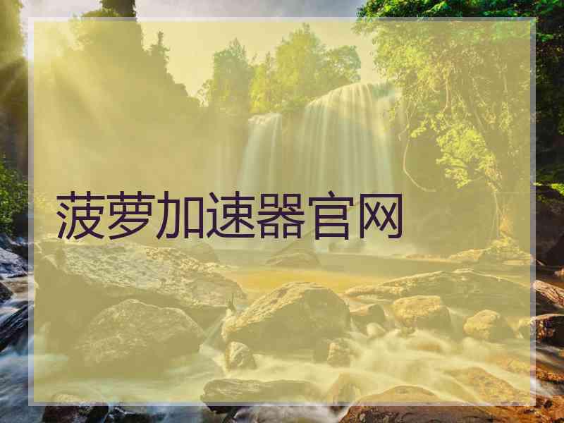 菠萝加速器官网