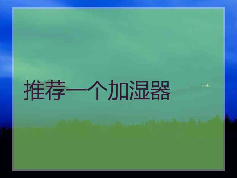 推荐一个加湿器