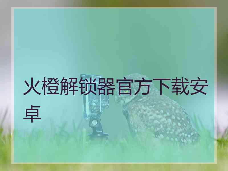 火橙解锁器官方下载安卓