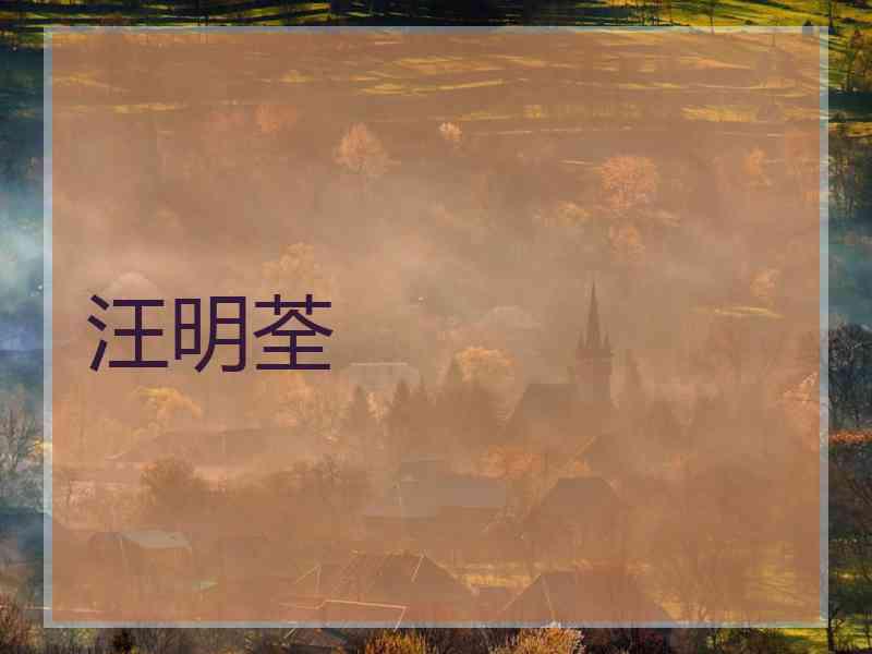 汪明荃