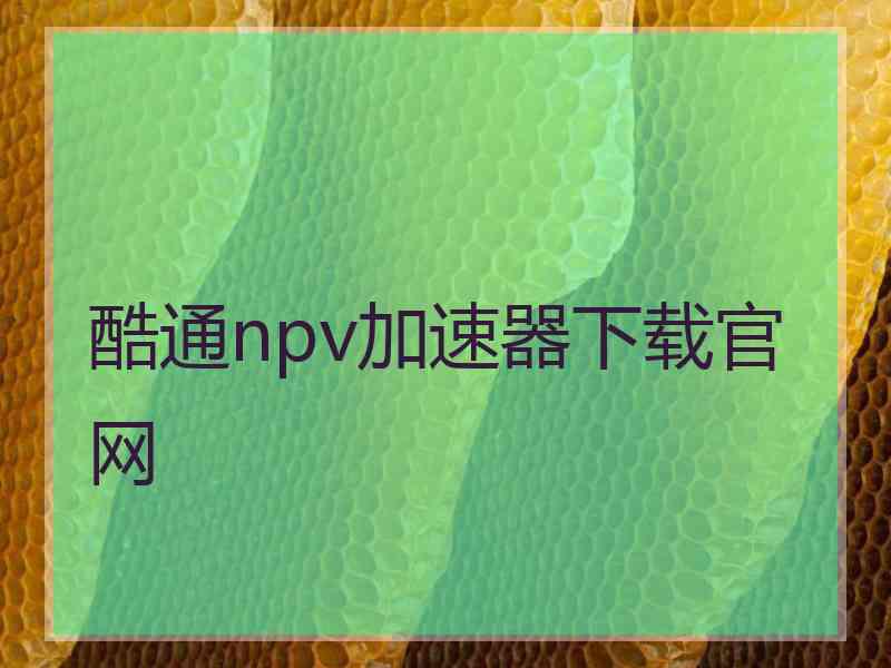 酷通npv加速器下载官网