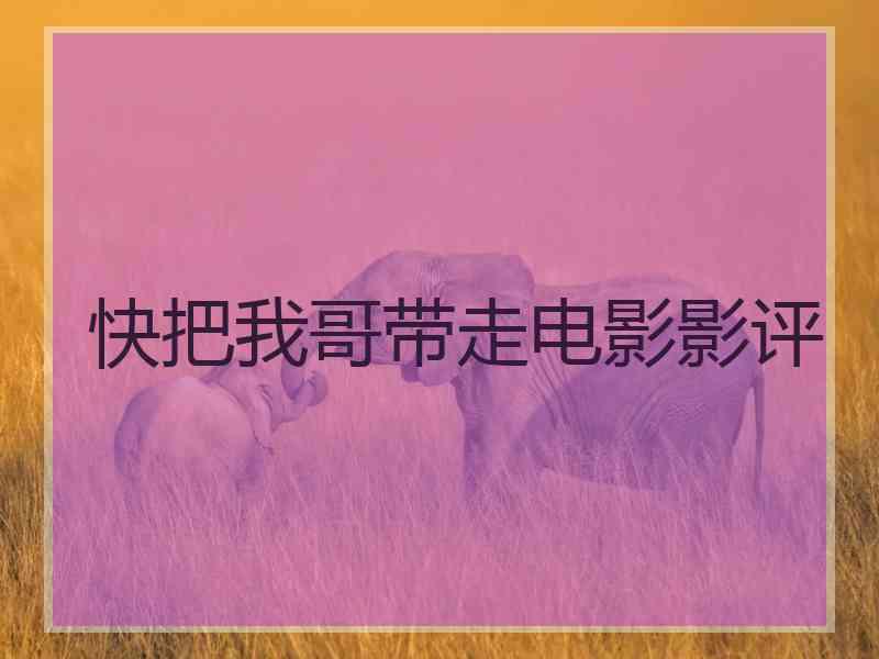 快把我哥带走电影影评