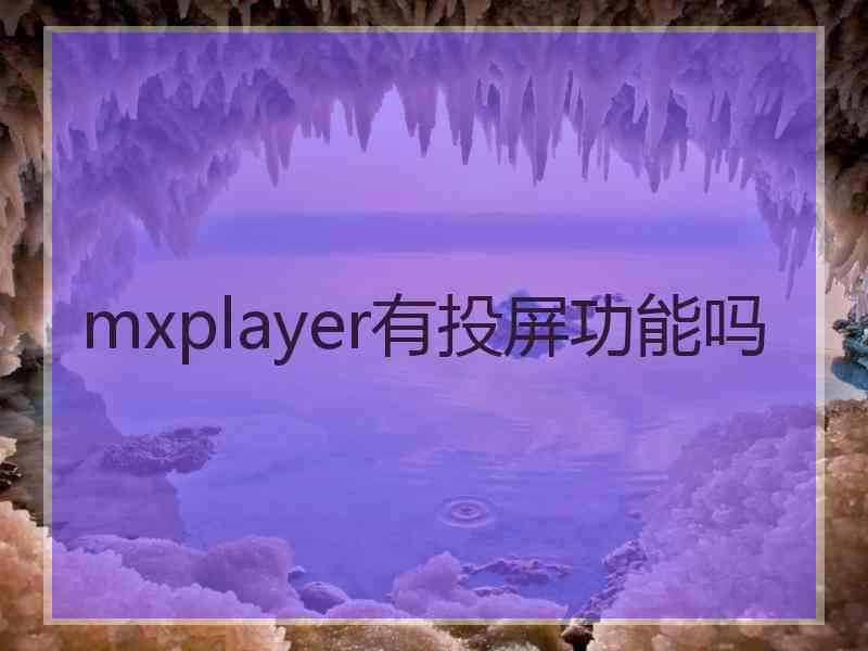 mxplayer有投屏功能吗