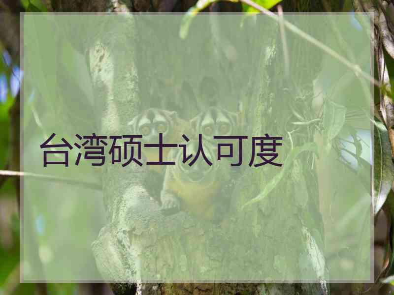 台湾硕士认可度