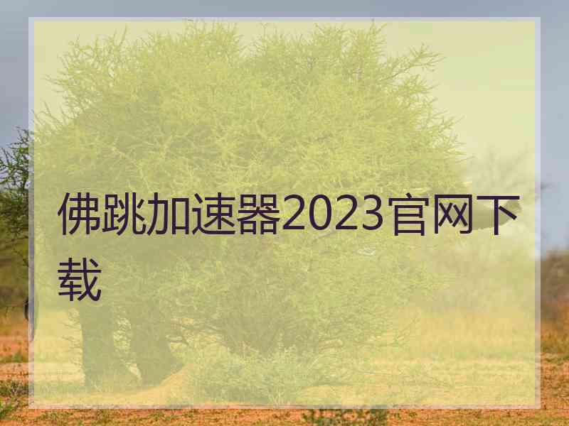 佛跳加速器2023官网下载