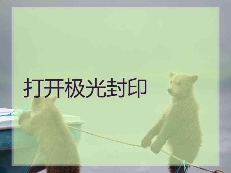 打开极光封印