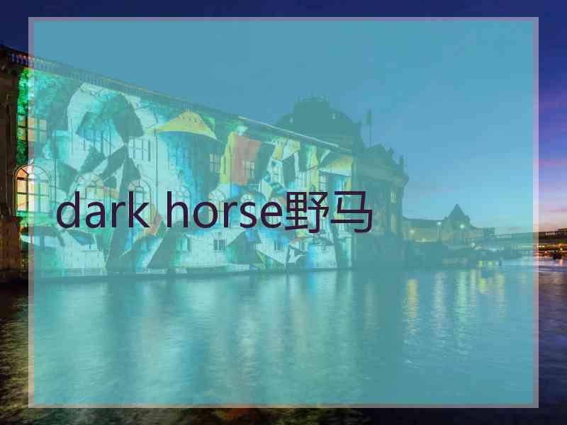 dark horse野马
