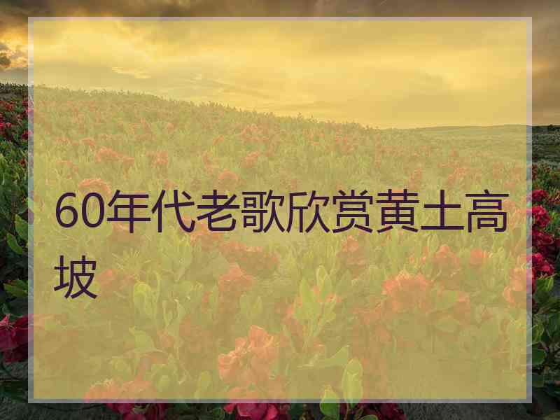 60年代老歌欣赏黄土高坡