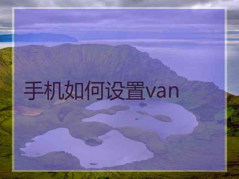 手机如何设置van
