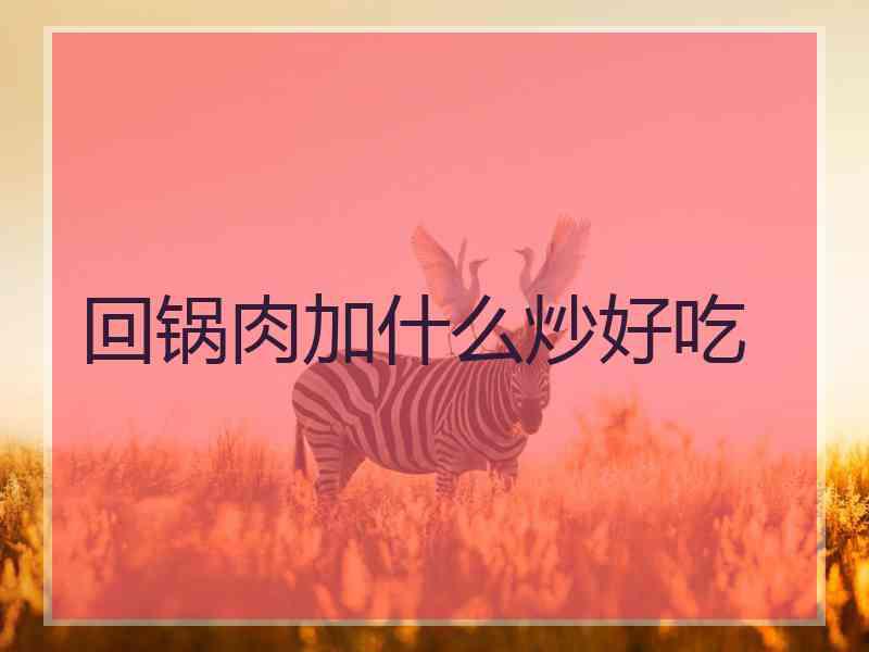 回锅肉加什么炒好吃
