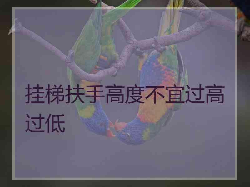 挂梯扶手高度不宜过高过低