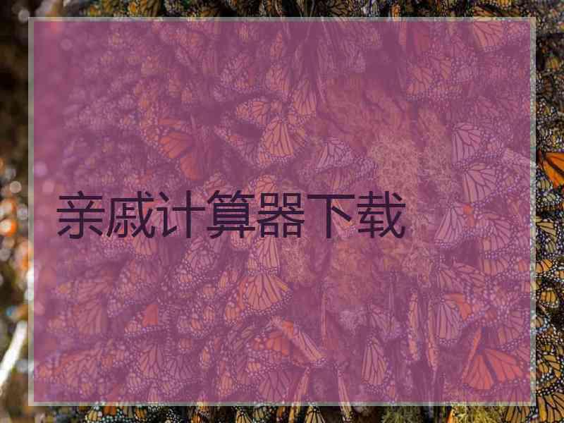 亲戚计算器下载