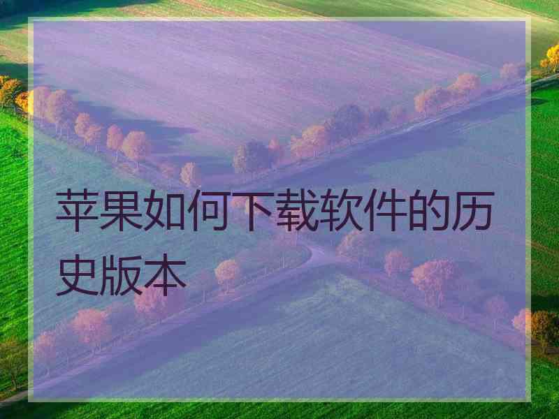 苹果如何下载软件的历史版本