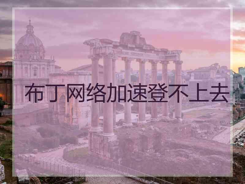 布丁网络加速登不上去