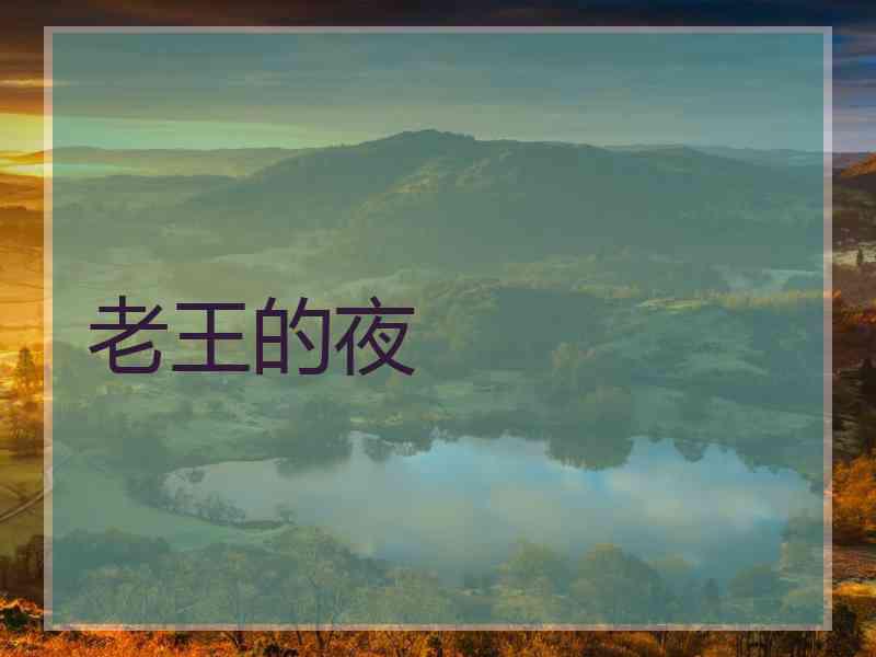 老王的夜