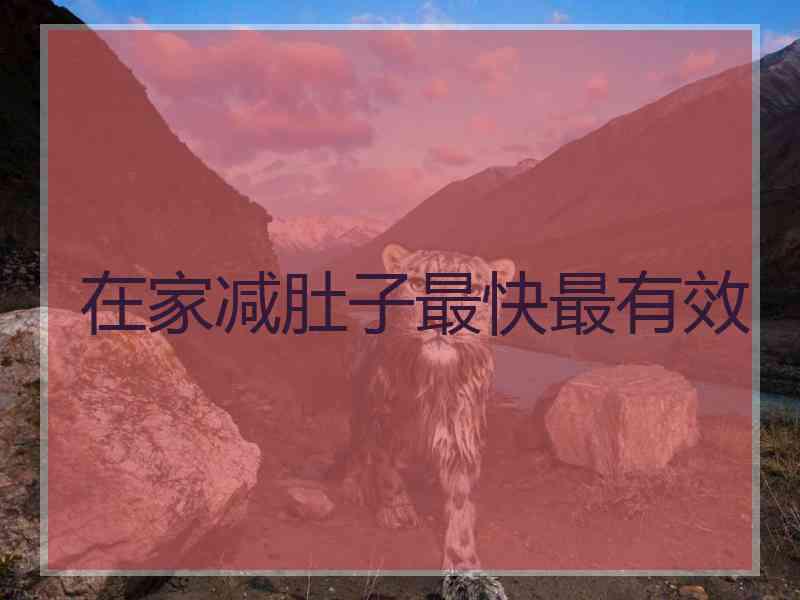 在家减肚子最快最有效